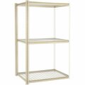 Global Industrial 3 Shelf, High Capacity Boltless Shelving, Add On, 48inW x 36inD x 84inH, Wire Deck B2297361